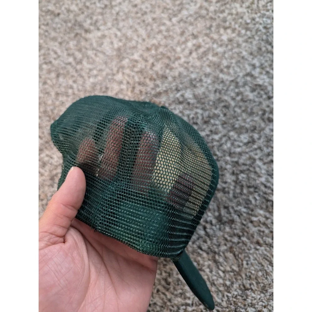 Vtg Trenton Tire‎ Center Mesh Back Trucker Hat Green Nissin Cap Missouri